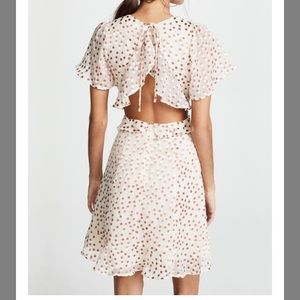 NWT ASTR the label cut out dress polka dot dress
